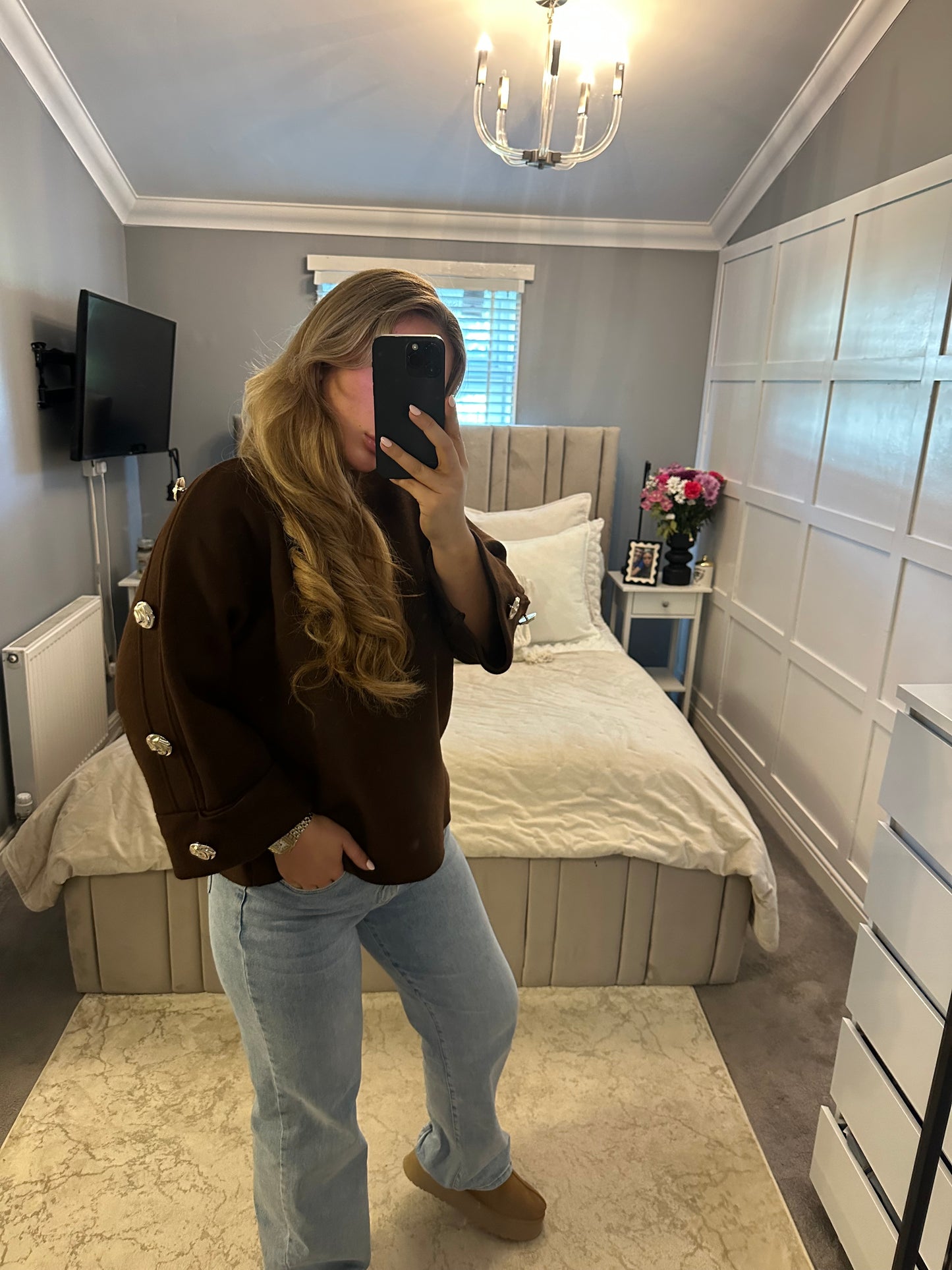 Ada long sleeve button jumper