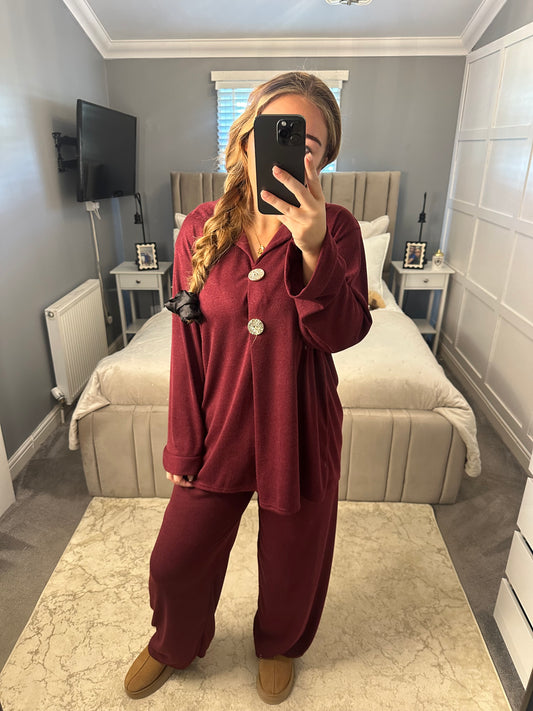 Luna gold button 2 piece set 4 colours