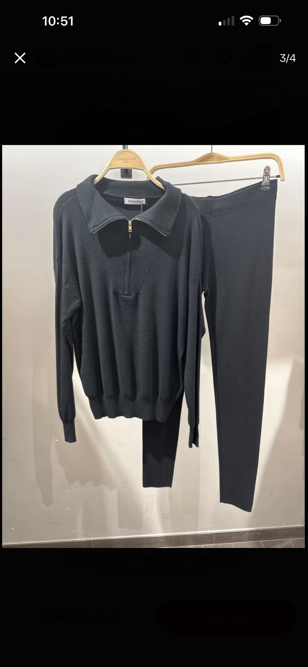 Quarter zip 2 piece lounge set