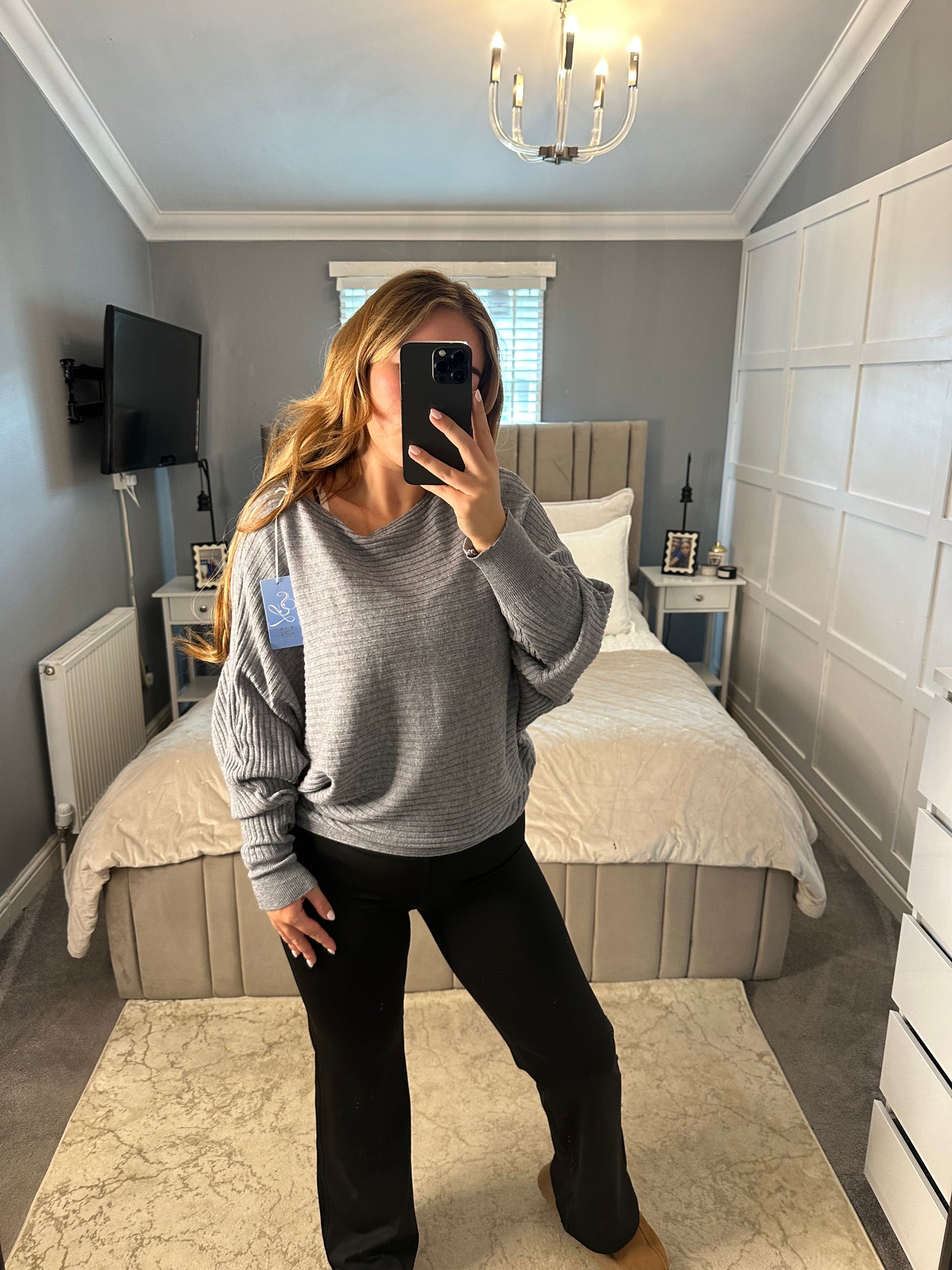 Soft knit ribbed jumper