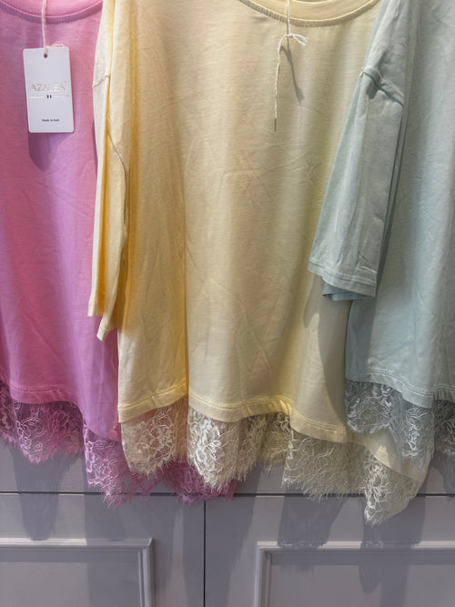 Cotton lace t-shirt