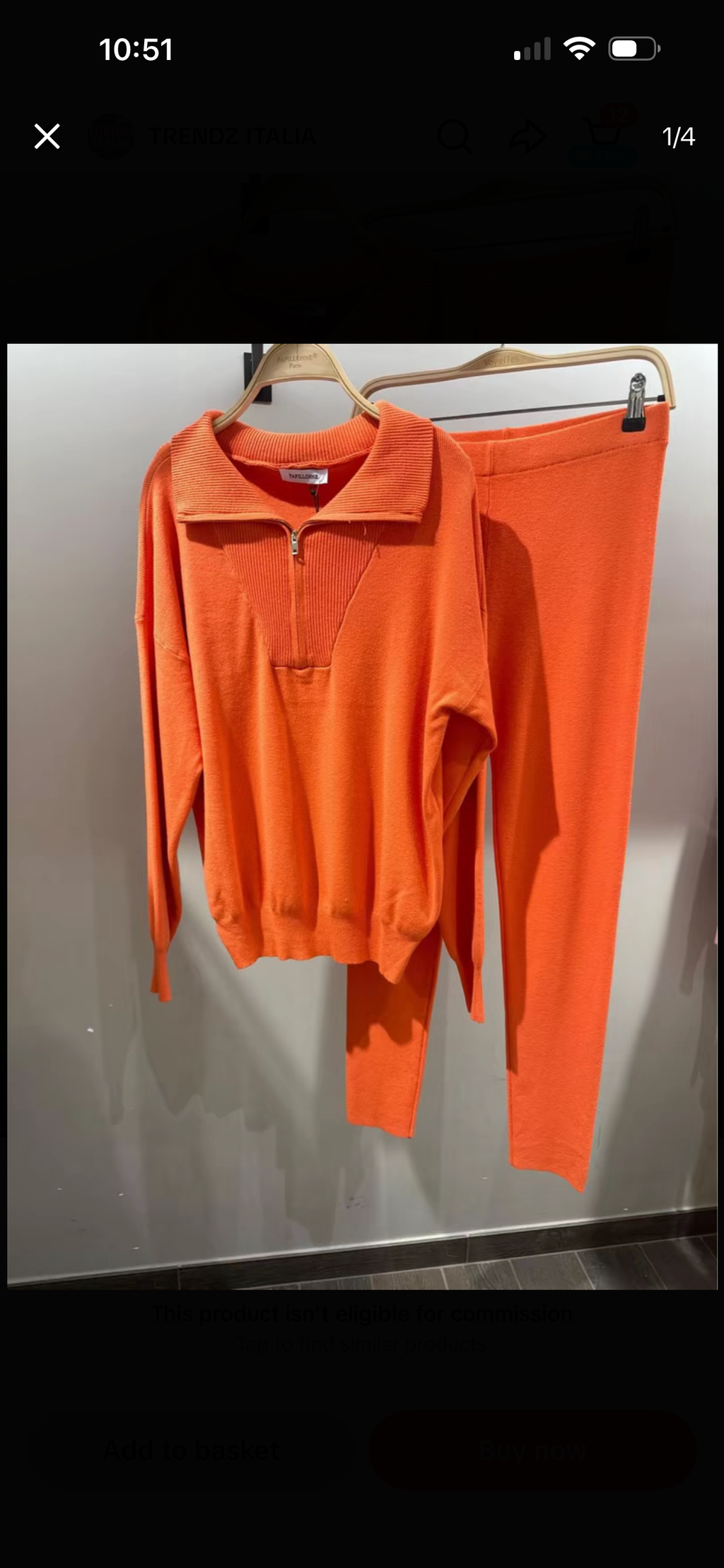 Quarter zip 2 piece lounge set