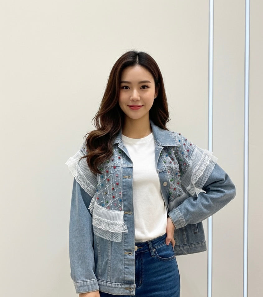 Embellished Jean jacket