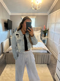 Cropped denim jacket