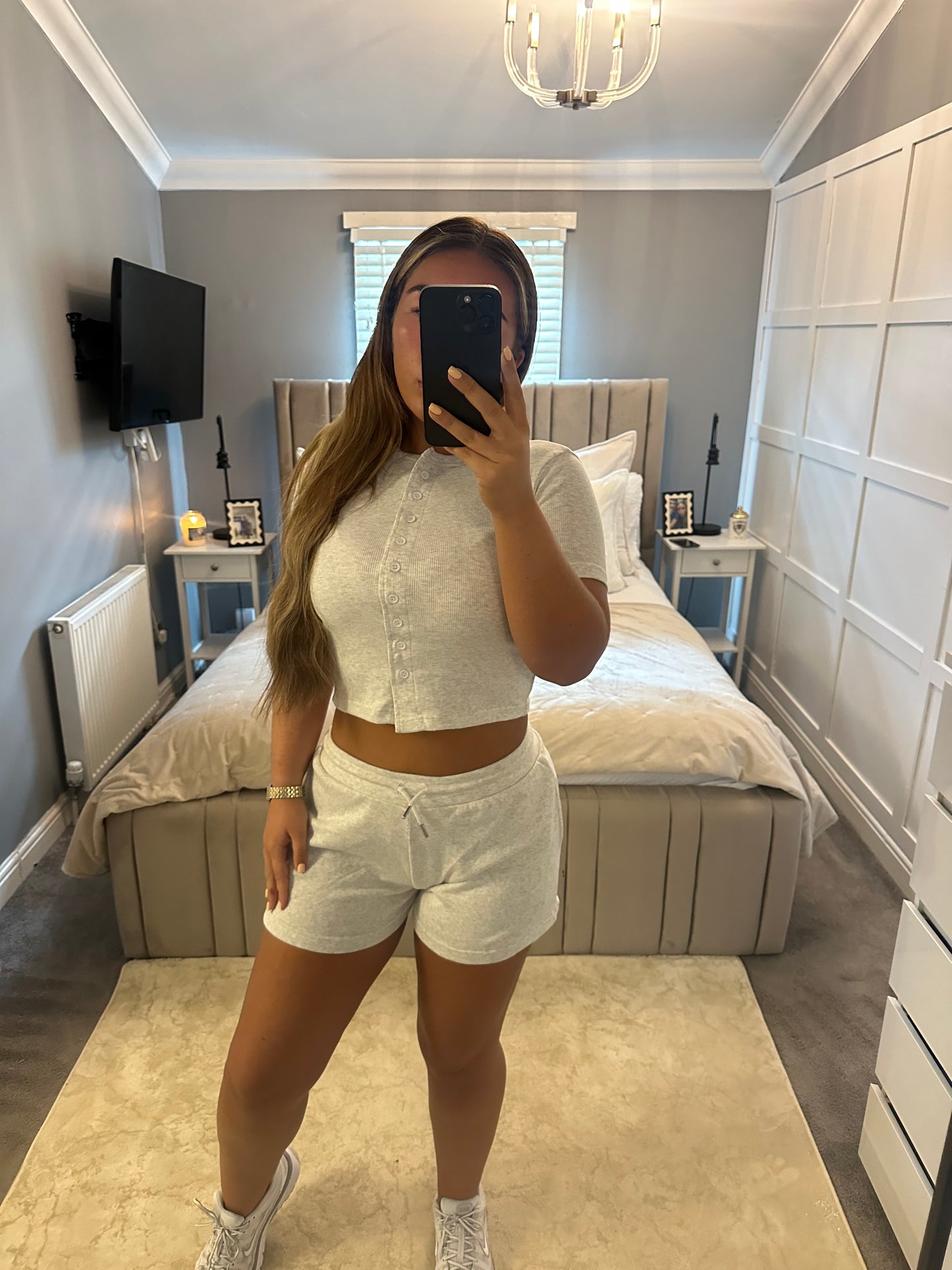 Molly button short set 2 colours