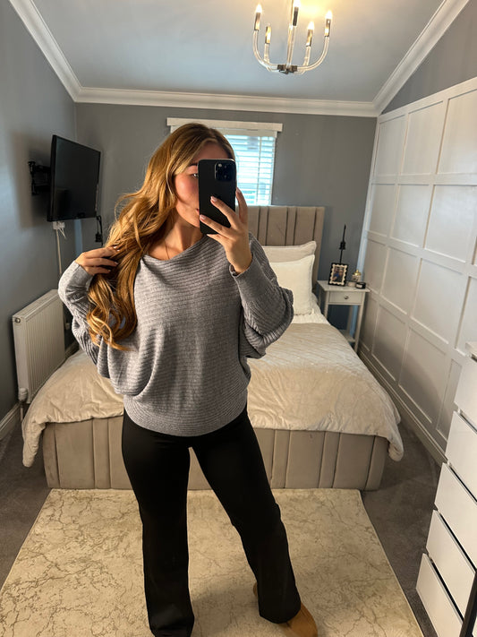 Soft knit ribbed jumper
