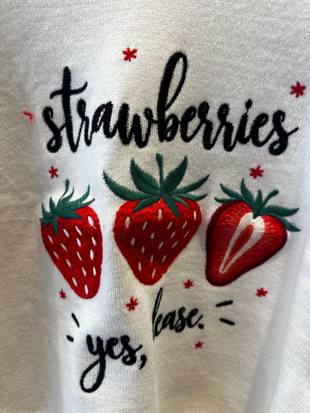 Strawberry soft knit short sleeve