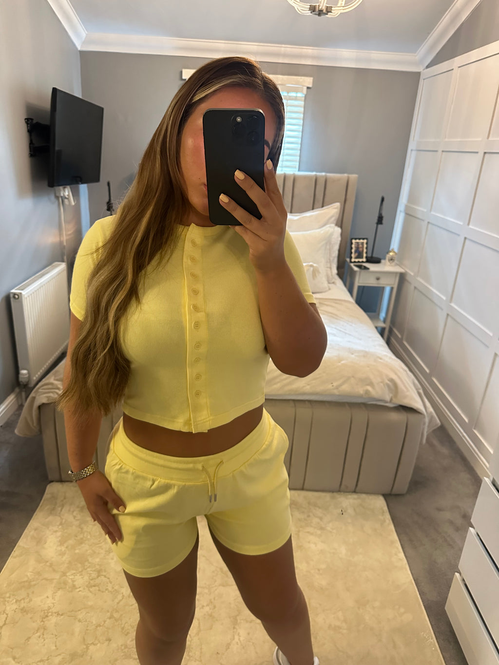 Molly button short set 2 colours